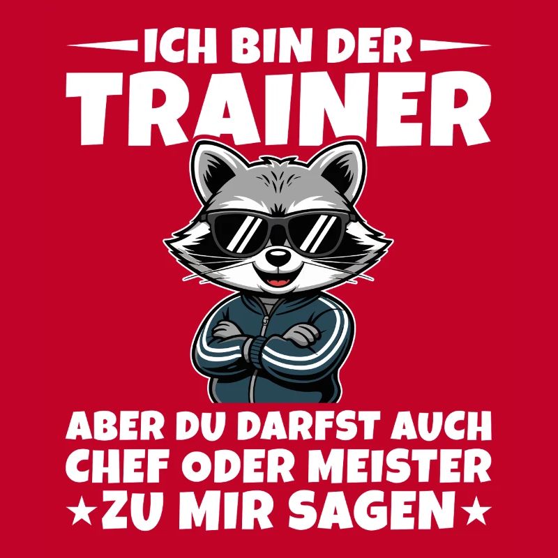 Fußballtrainer Chef oder Meister Waschbär Trainer