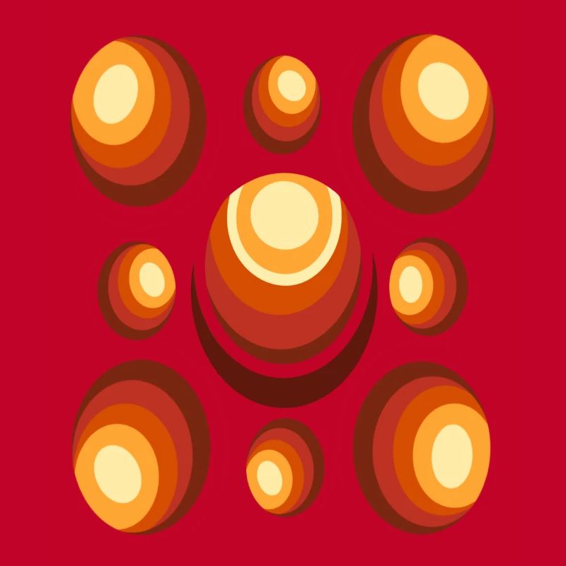 70s Wallpaper Pattern Retro Circle Pattern