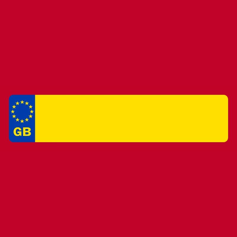plaque d'immatriculation GB