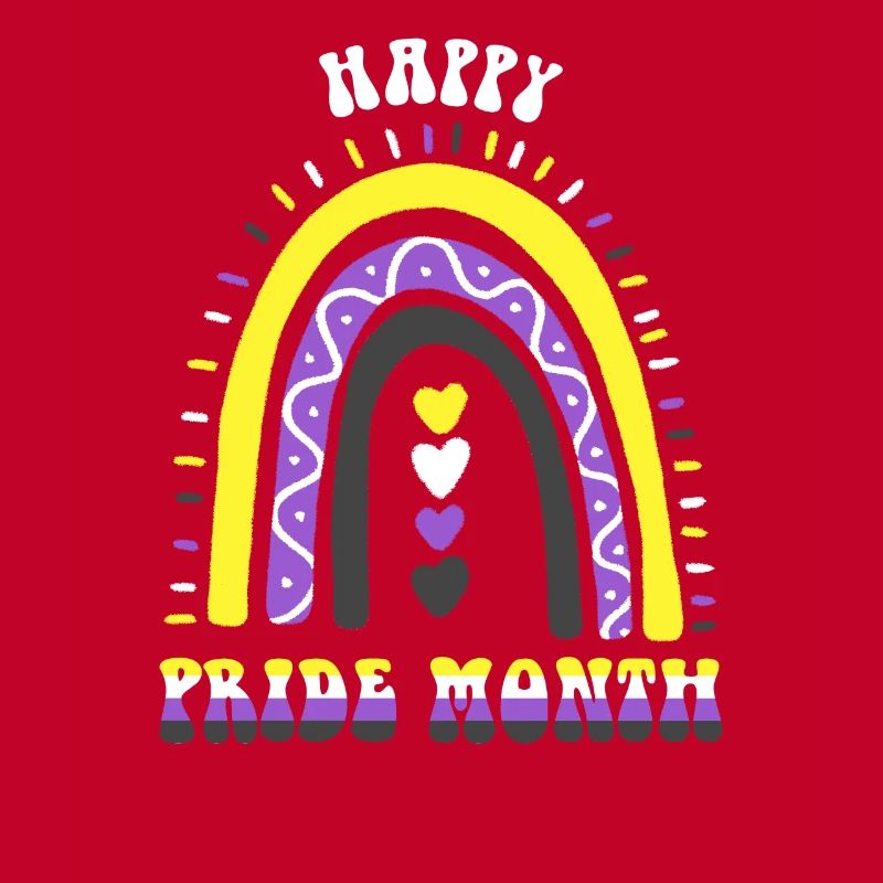 Happy Pride Month Nonbinary Boho Regenbogen