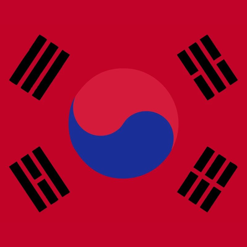 Emblème du drapeau Corée du Sud Corée
