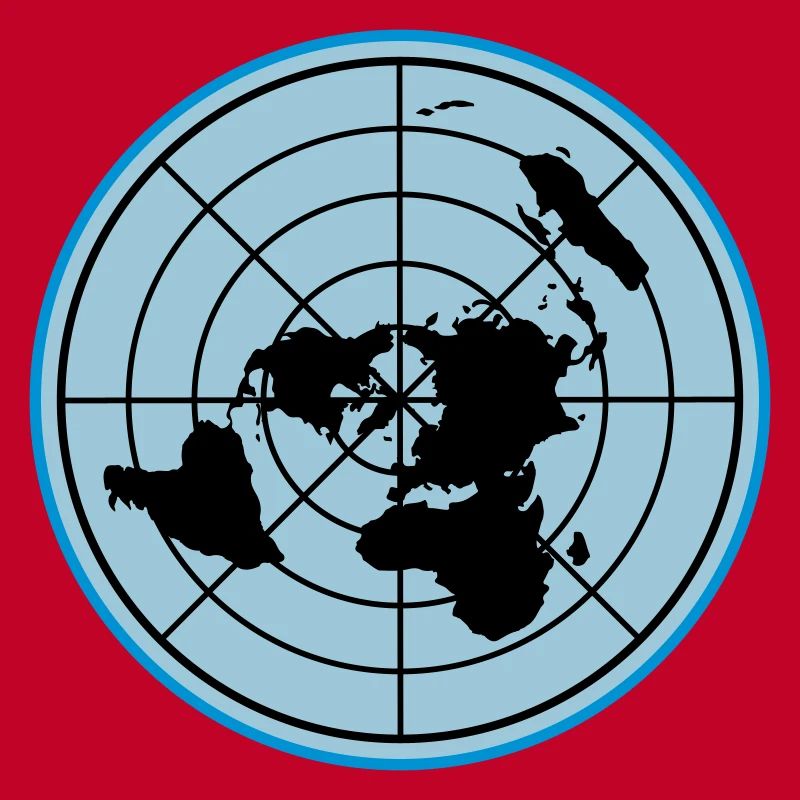 Flat Earth | Flat Earth Map | Colors changeable