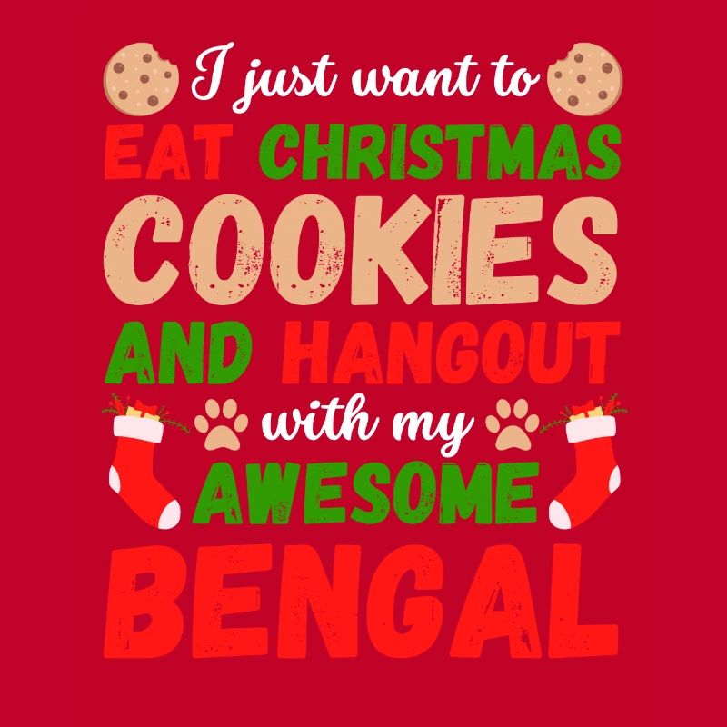 Biscuits de chat bengale de Noël