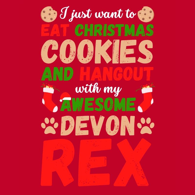 Christmas Cat Devon Rex Cookies