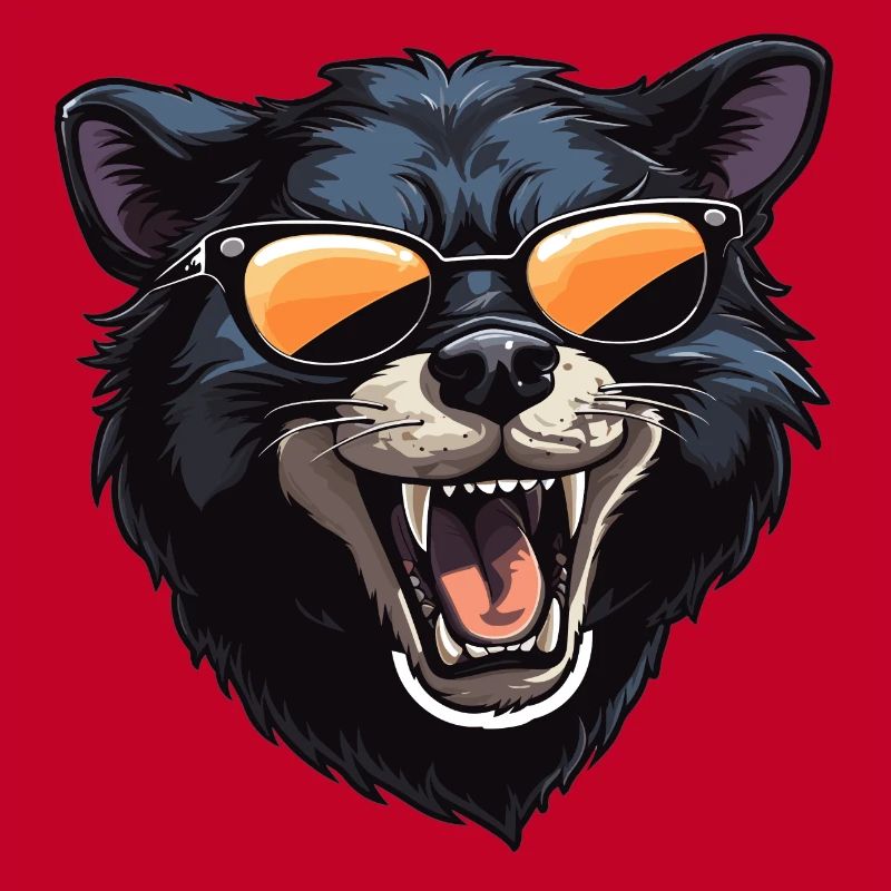 Tasmanian devil with sunglasses