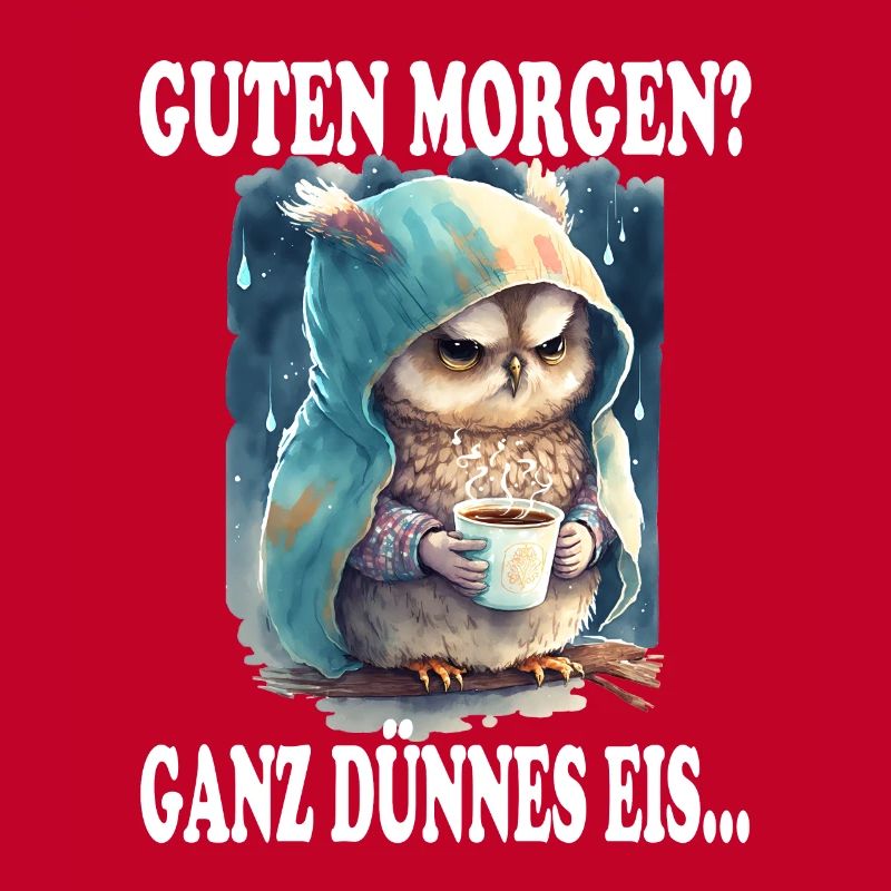 Guten Morgen? Ganz Dünnes Eis Grimmige Eule Spruch