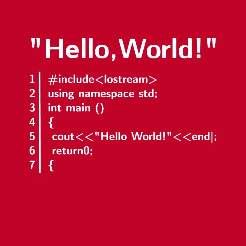 Hello Welt Programm - Programmierer T-Shirt