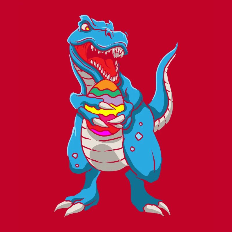 Dinosaur T-Rex Easter Bunny Happy Easter Gift