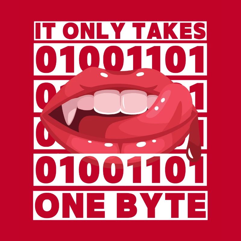 Bit Bytes Binary Computer Nerd, Vampire, Saying, Pun