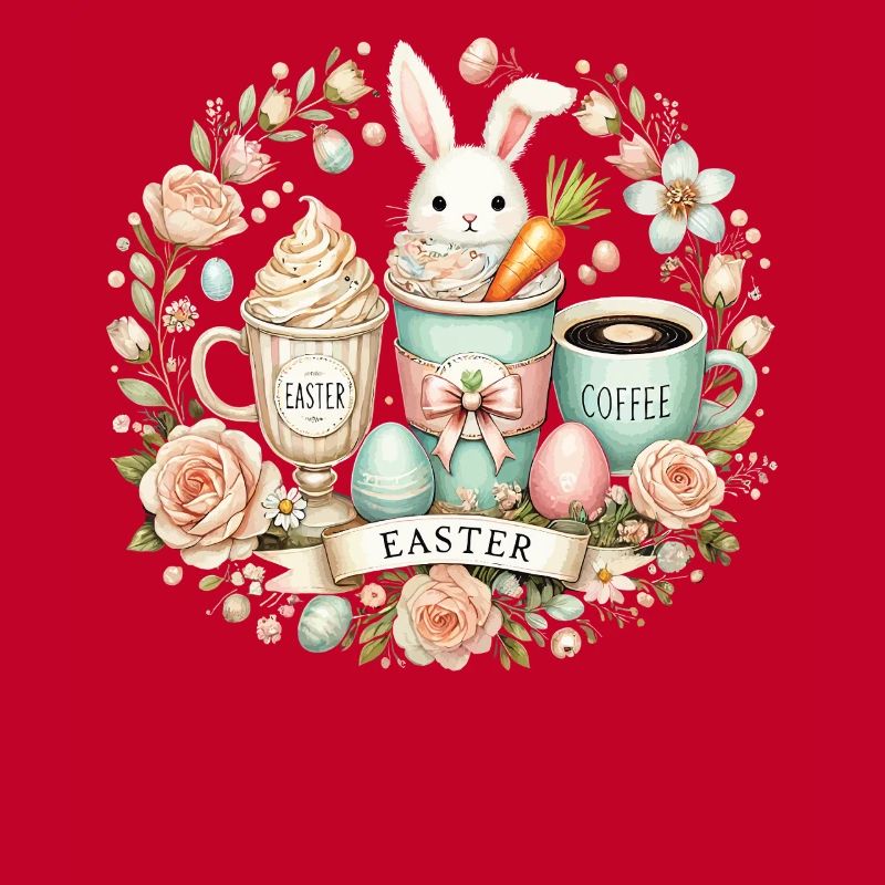 Easter Bunny Coffee Easter Latte Macchiato Design