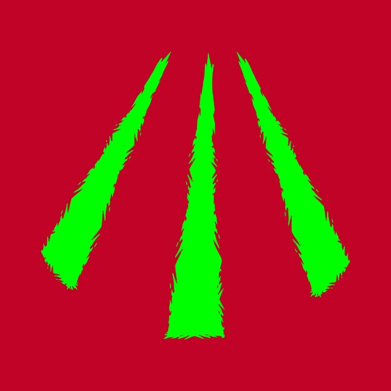 Symbole celtique Awen vert