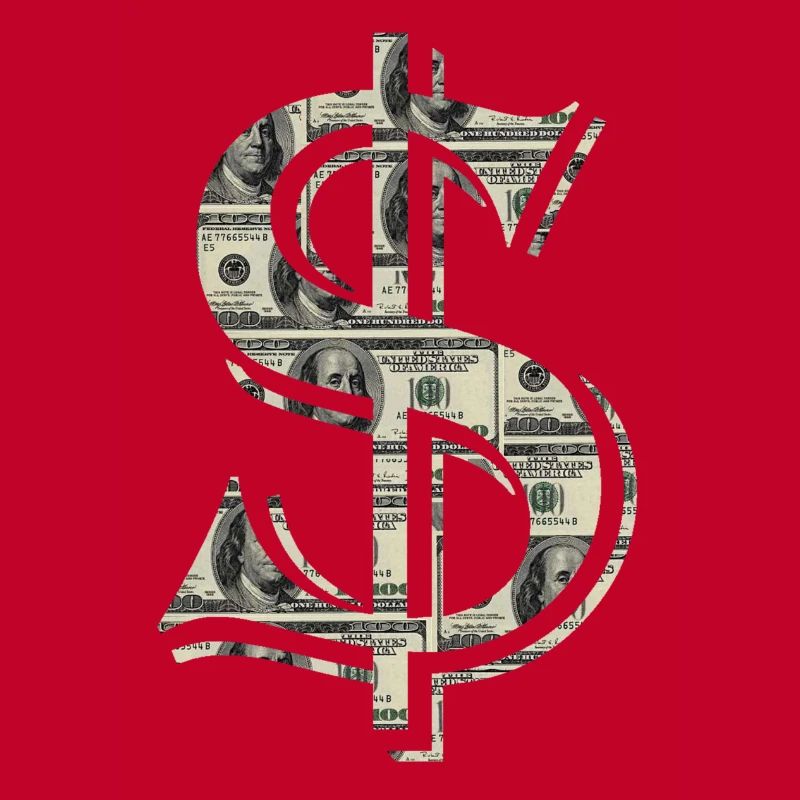 dollar rempli de billets de 100 dollars