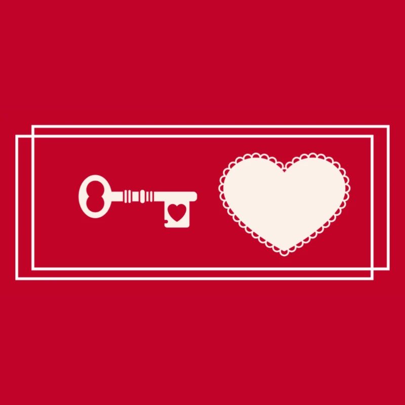 Heart with key