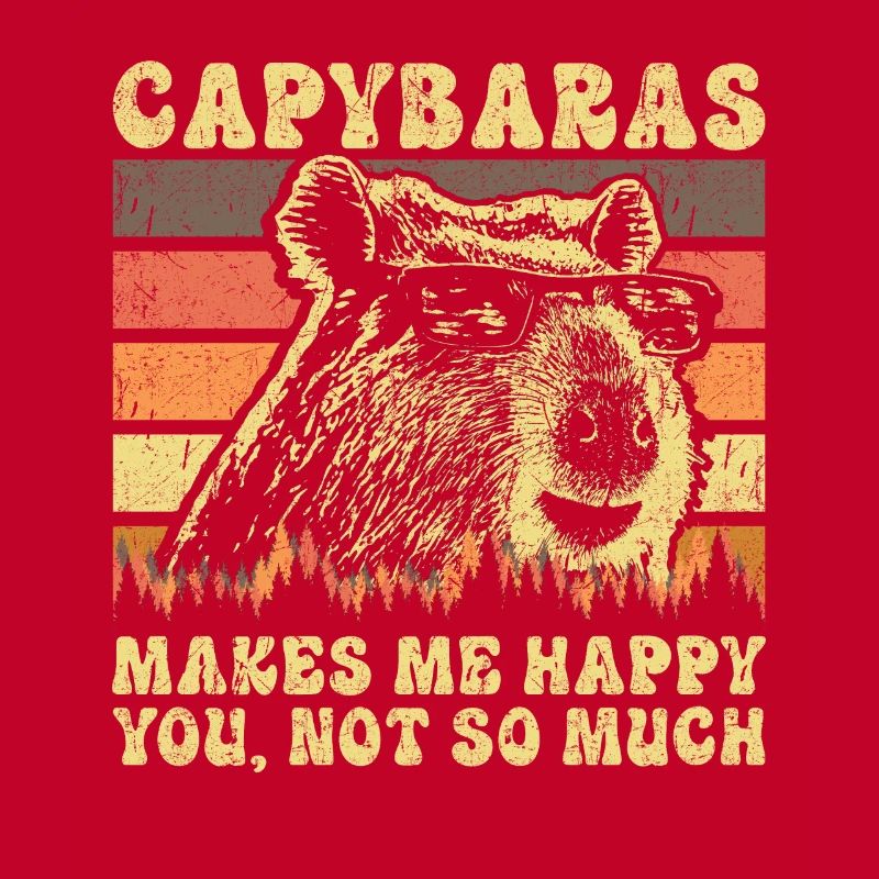 Capybara Retro Spruch