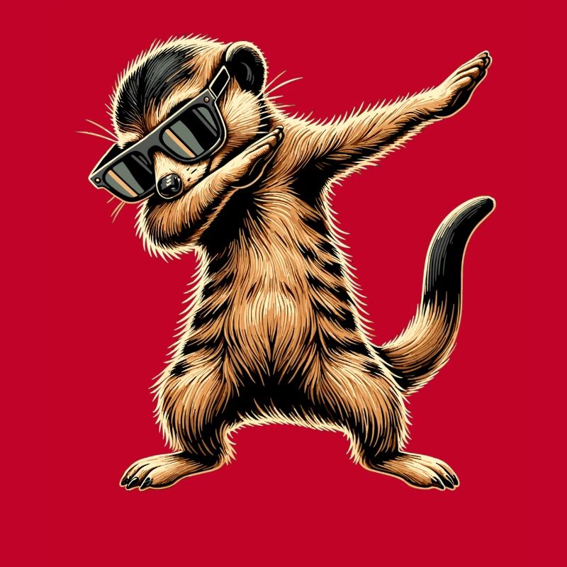 Dabbing Erdmännchen mit Sonnenbrille Cool Erdmännchen
