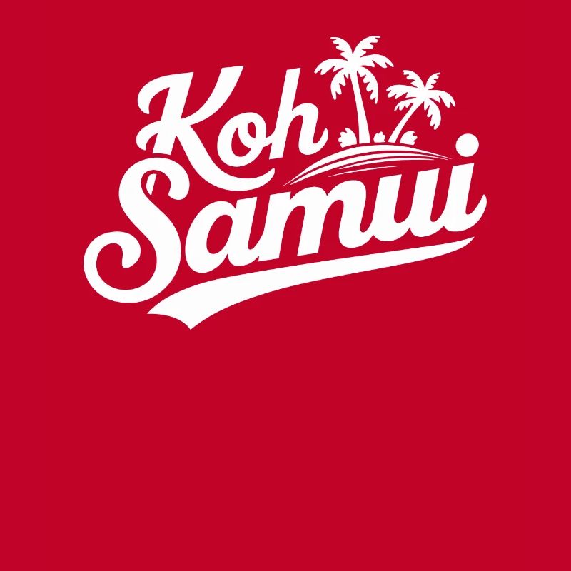 Koh Samui Souvenir Palm Trees Beach Design