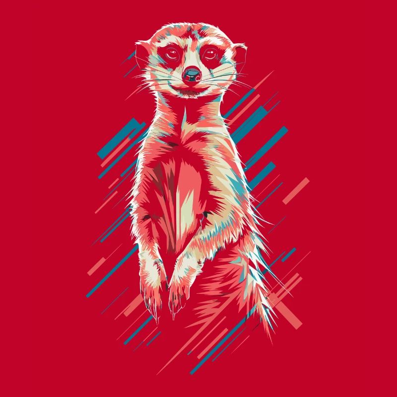 Cooler Erdmännchen Look in Bunt