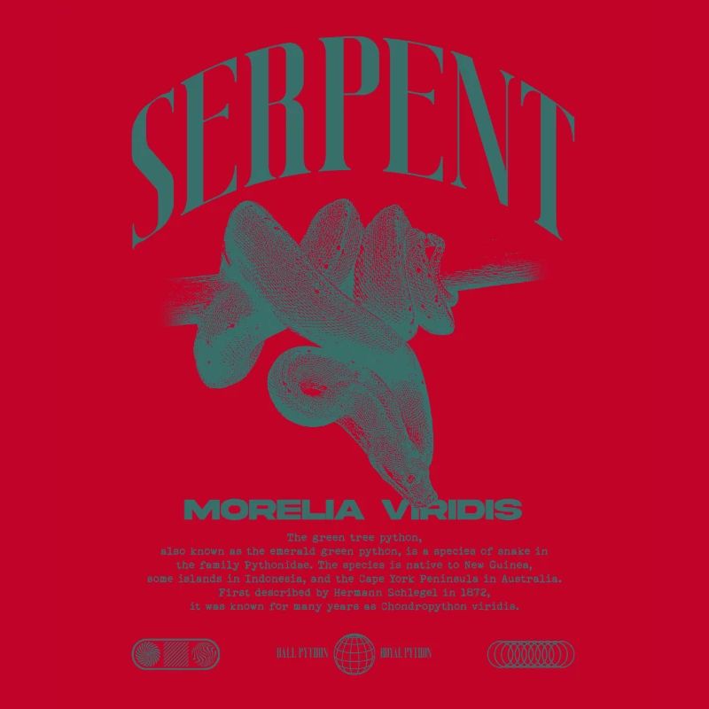 Grüner Baum Python Modern Reptile Keeper Streetwear