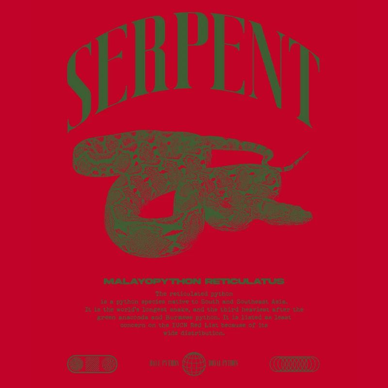 Gardien de reptiles python réticulé Streetwear