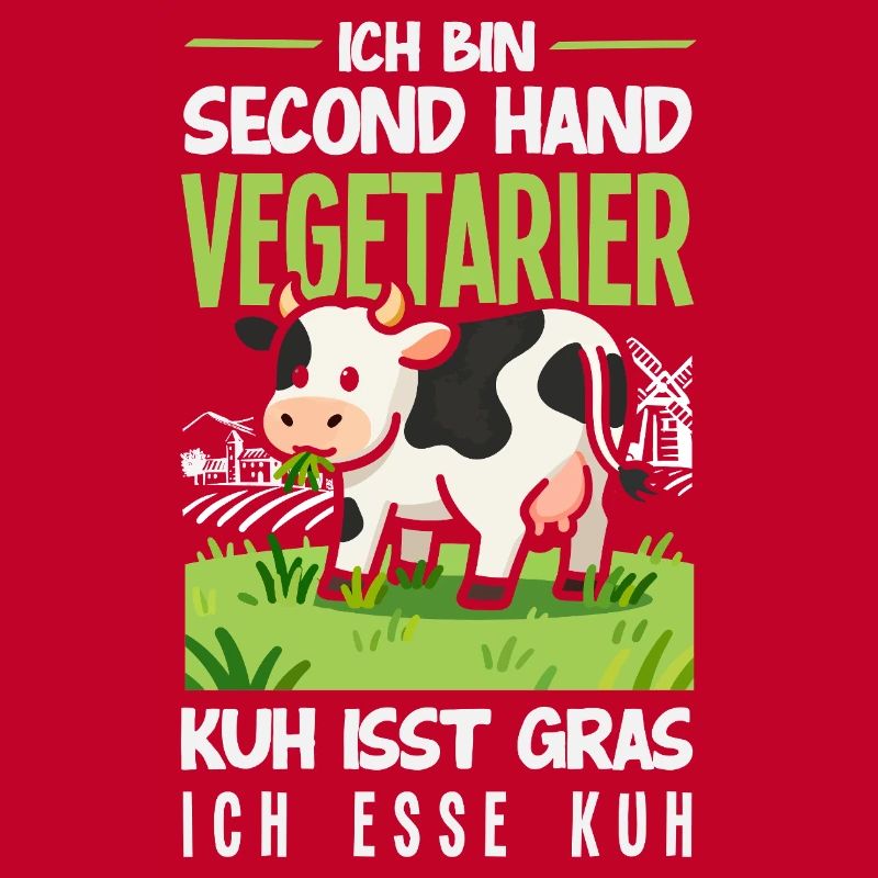 Second Hand Vegetarier Kuh Isst Gras Fleisch