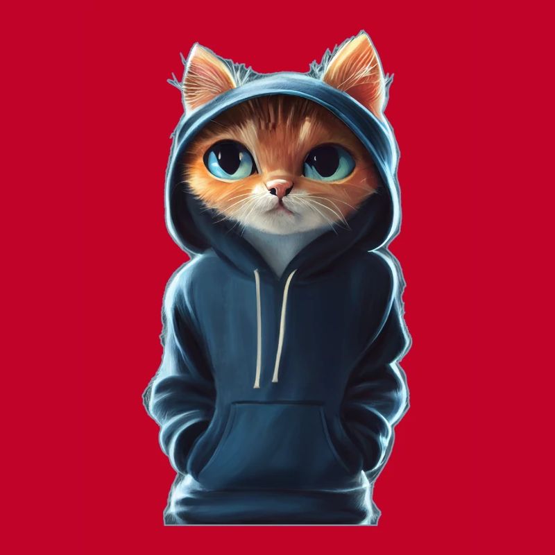 Bockige Katze mit Pullover