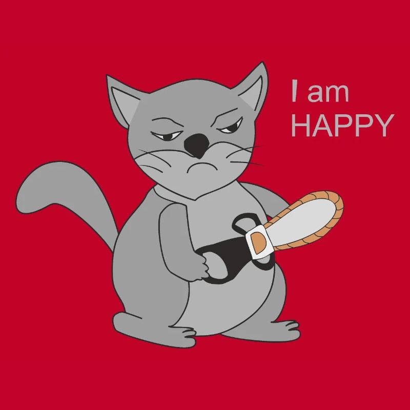 Chat avec tronçonneuse