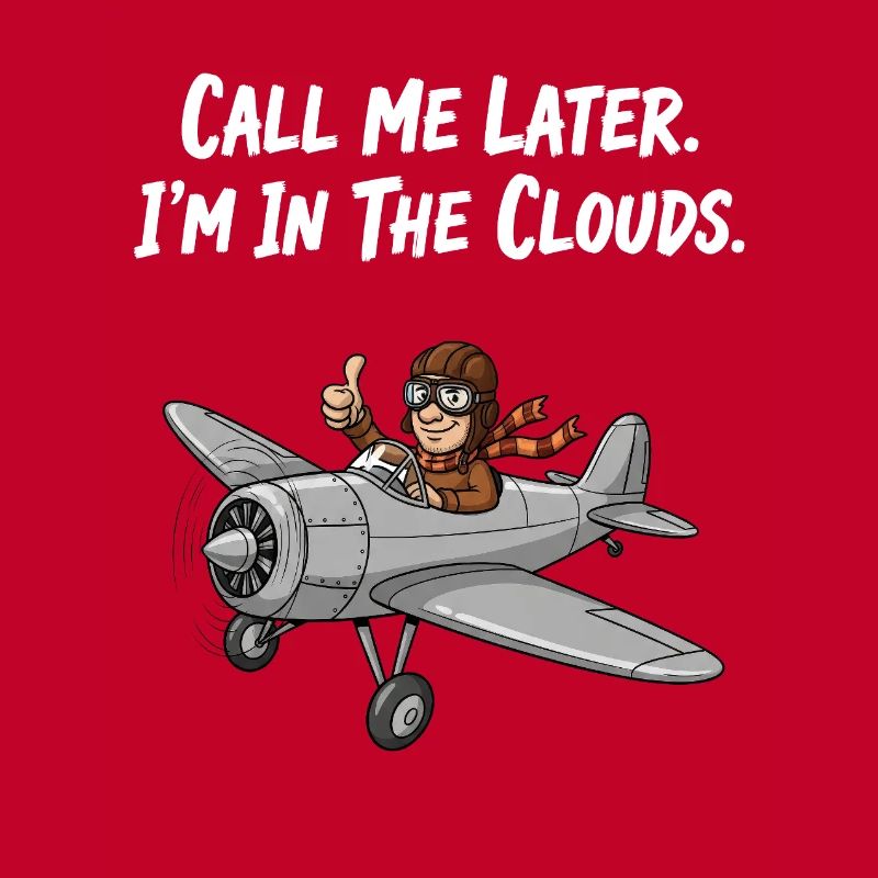 Pilote dans l’avion : conception du slogan « Dans les nuages »