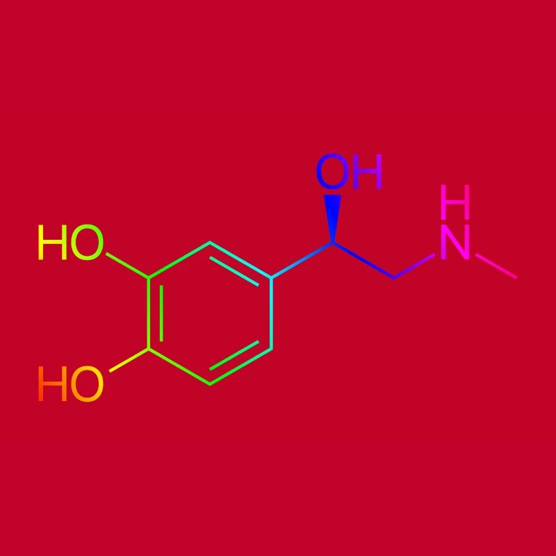 Adrenalin Molekül - Regenbogenfarben