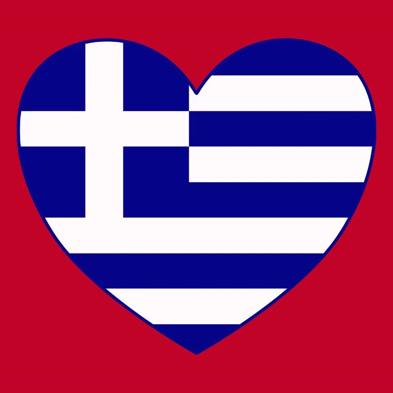Grèce Drapeau Coeur de Hellas
