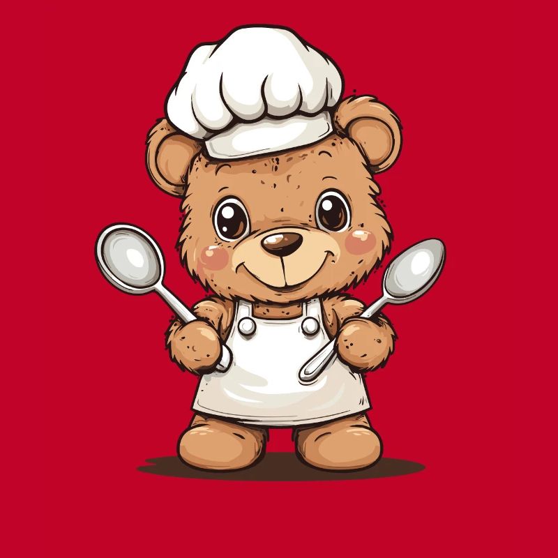 Cuisson de l’ours avec des cuillères