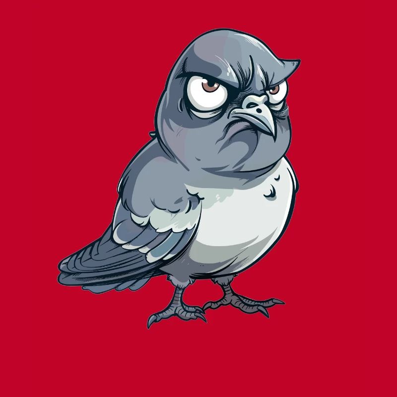 Style de bande dessinée Grumpy Dove