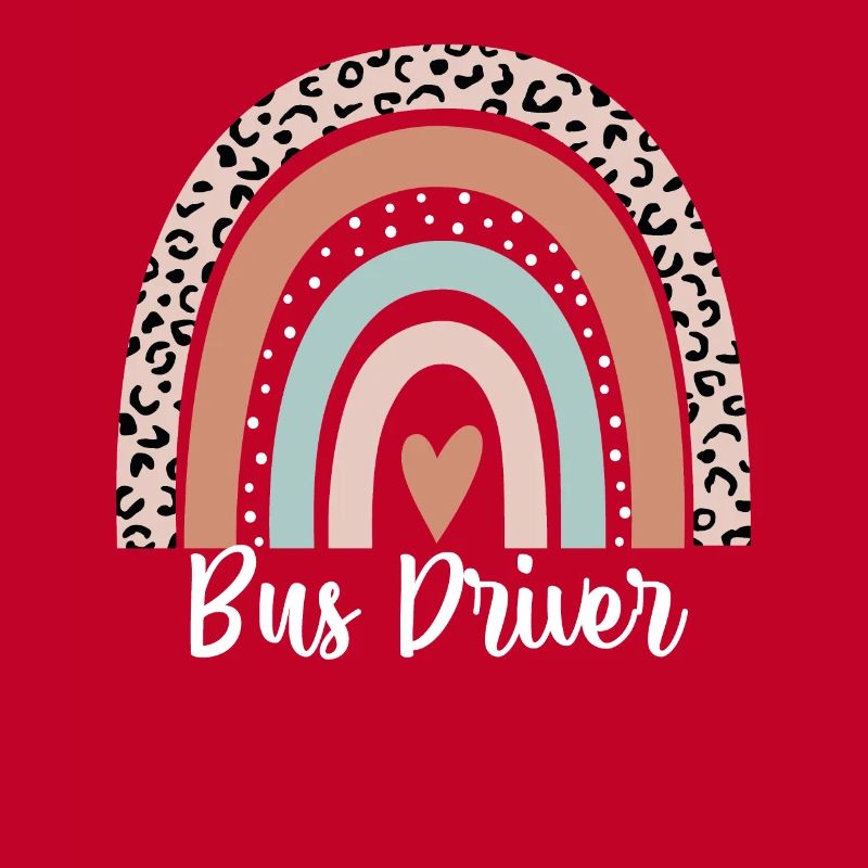 Bus Driver Rainbow Leopard Funny Bus Driver