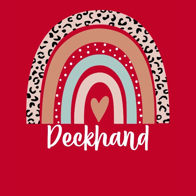 Deckhand Rainbow Leopard Funny Deckhand