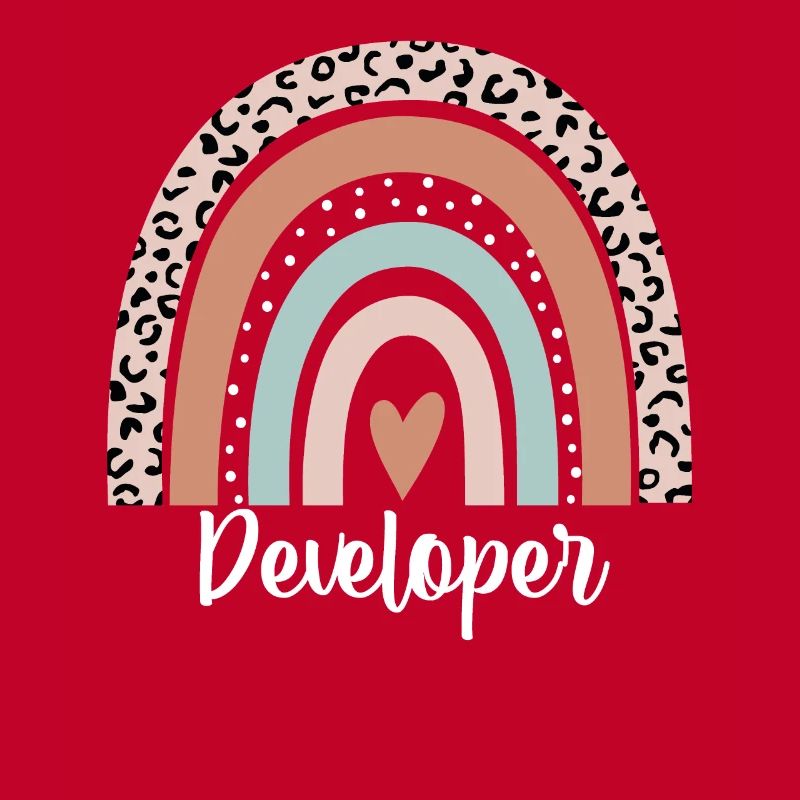 Developer Rainbow Leopard Funny Developer