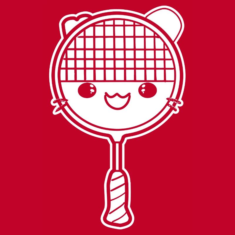 Badmintonschläger Comic Stil