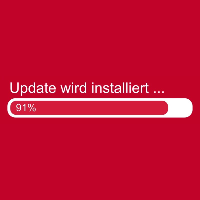 Update wird installiert .. Ladebalken 91%