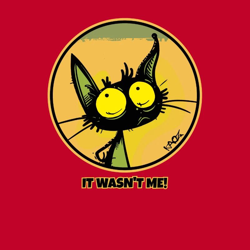 Le chat innocent et cool : « Ce n’était pas moi ! »