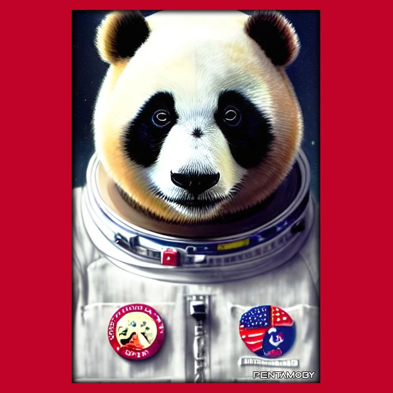 Panda Bear Panda Astronaut Future Sci-Fi Technology