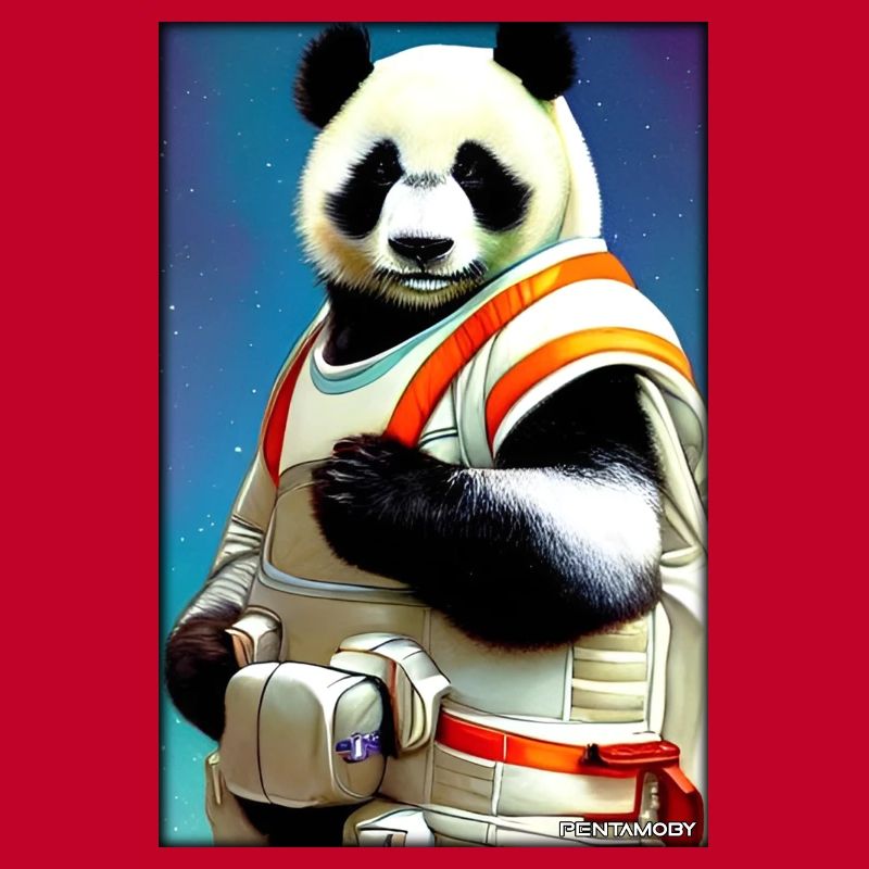 Pandabär Panda Astronaut Zukunft Sci-Fi Technik