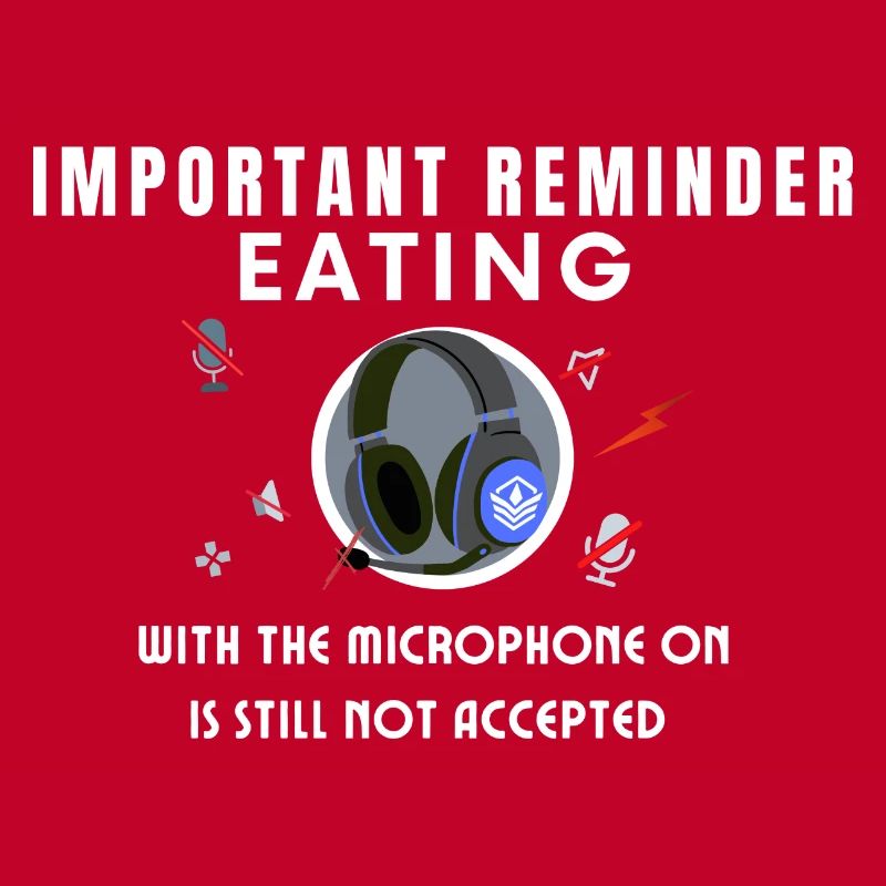 Essen mit eingeschaltetem Mikrofon