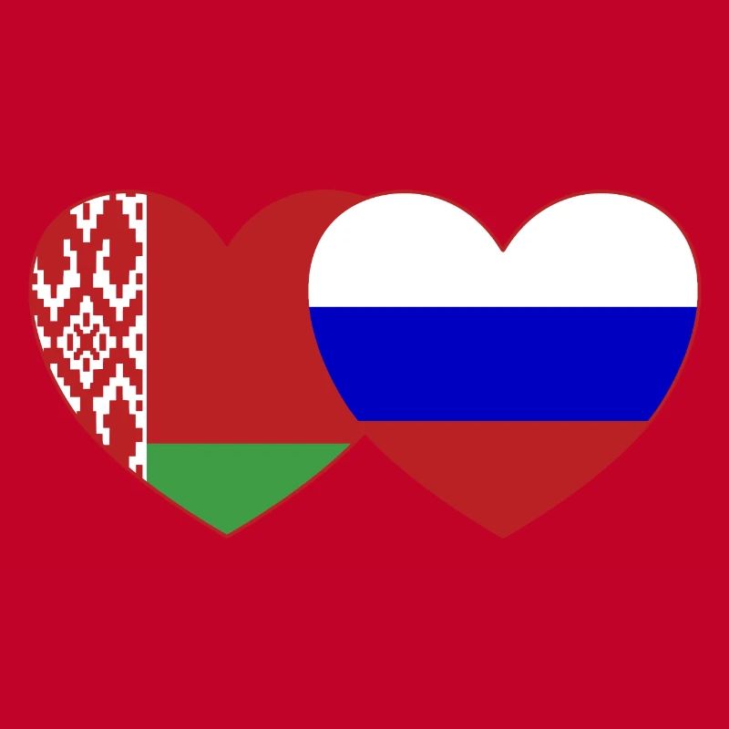 Biélorussie Russie Drapeau Cœur