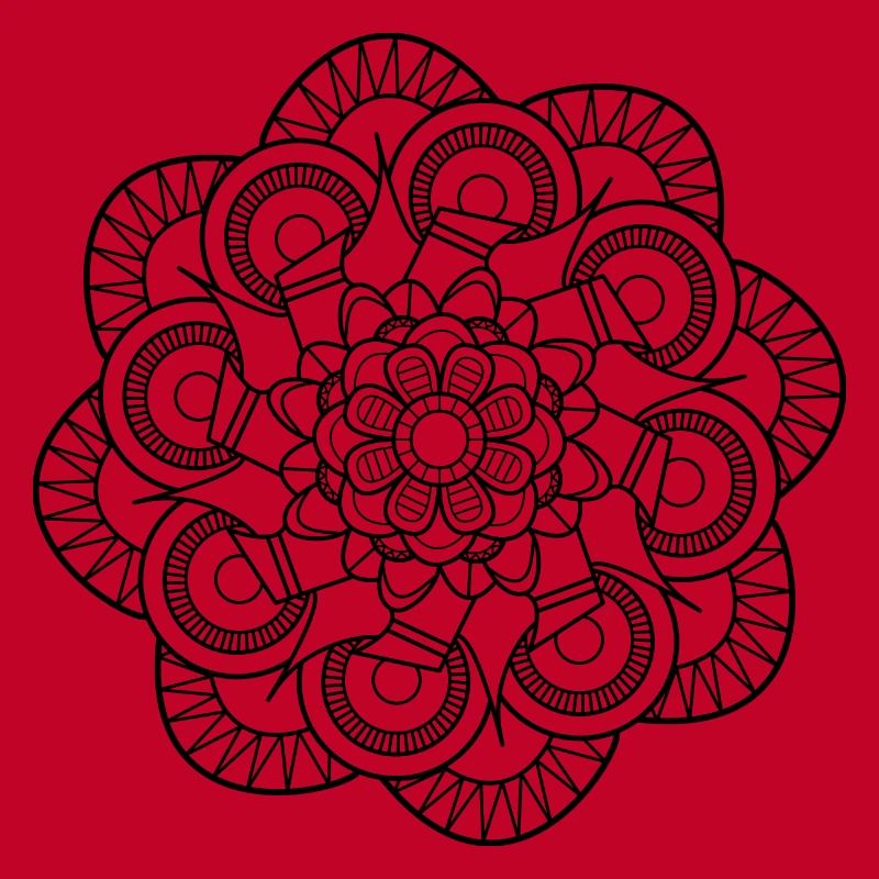 Vea-espèce Mandala Pattern: Fleur tentaculaire.