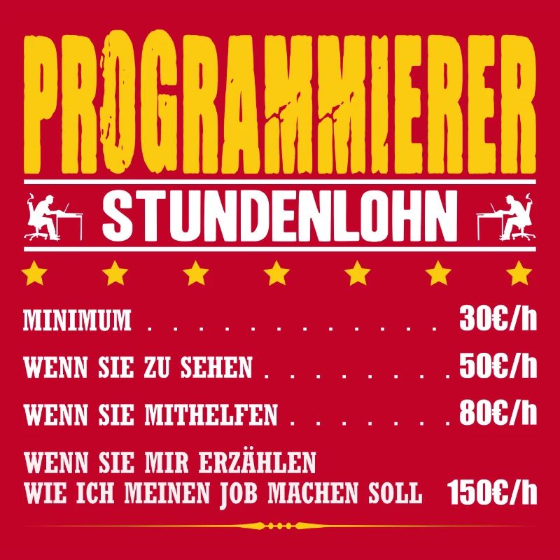 Programmierer Stundenlohn Informatik IT-Techniker