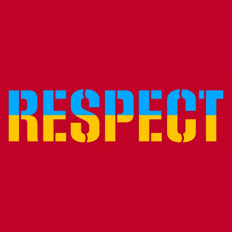 Respect Ukraine Respect Drapeau Couleurs du drapeau
