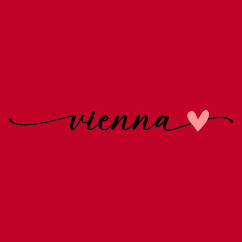 Nom de Vienne Vienna Word Calligraphy Script