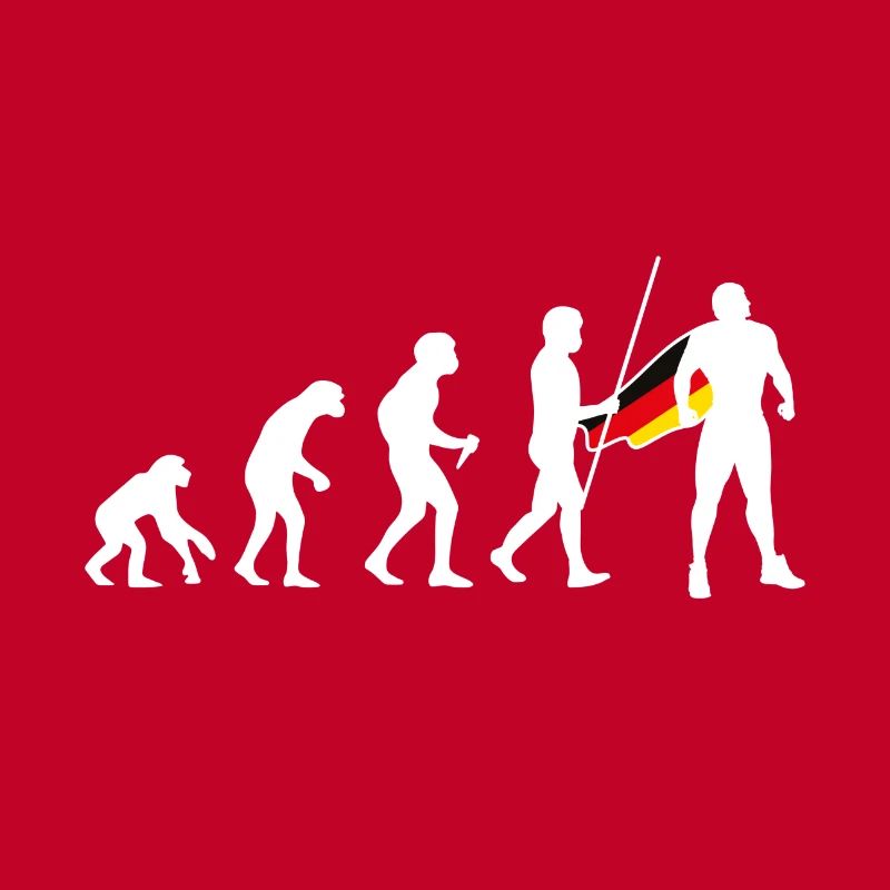 Deutscher Evolution Superheld Hero Deutsche Flagge