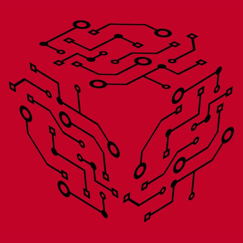 cool muster logo schaltkreis draht daten microchip