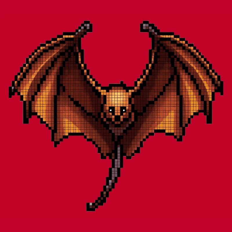 Flying fox dans des graphismes rétro 8 bits classiques