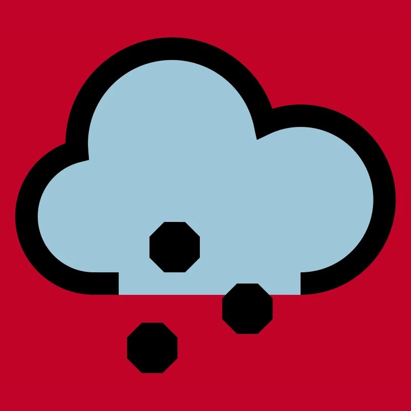 Wetter Symbol oder Icon Schnee und Graupel
