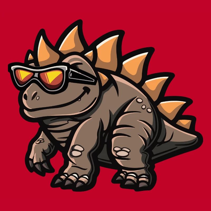 Dinosaur Stegosaurus Comic Cool